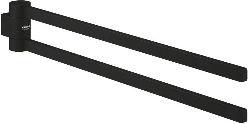 Grohe Selection 2-lids handdoekhouder 44cm draaibaar phantom black zwart mat