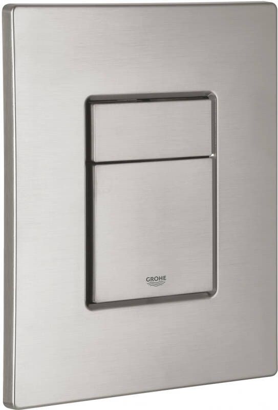 GROHE Skate Cosmopolitan Bedieningsplaat tweeknops frontbediening planchetbediening 197 x 156 x 12mm (LxBxH) supersteel