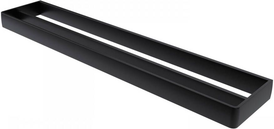 Haceka Handdoekhouder Dubbel Aline Black 60 8x3 5 cm Aluminium Mat Zwart