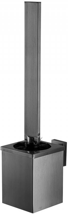 Haceka Edge Toiletborstelhouder wandmodel open grafiet gunmetal 1208804