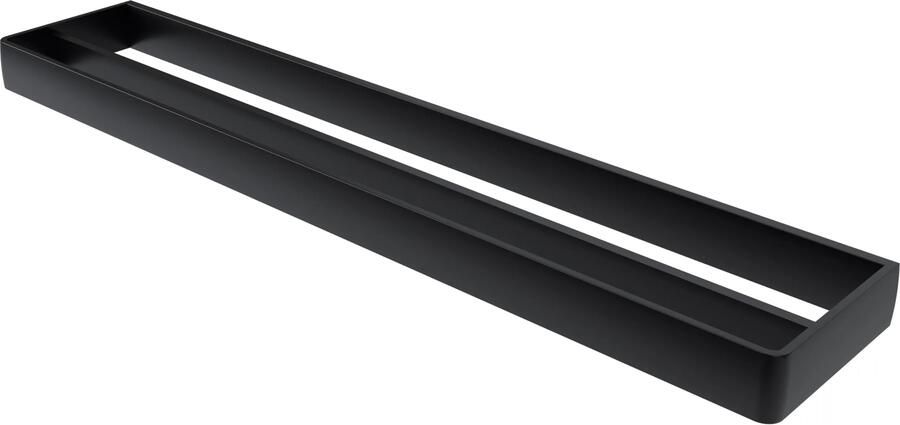 HACEKA Aline Dubbele handdoekhouder 608 x 121 x 35mm(LxDxH ) wand rek beugel aluminium mat zwart