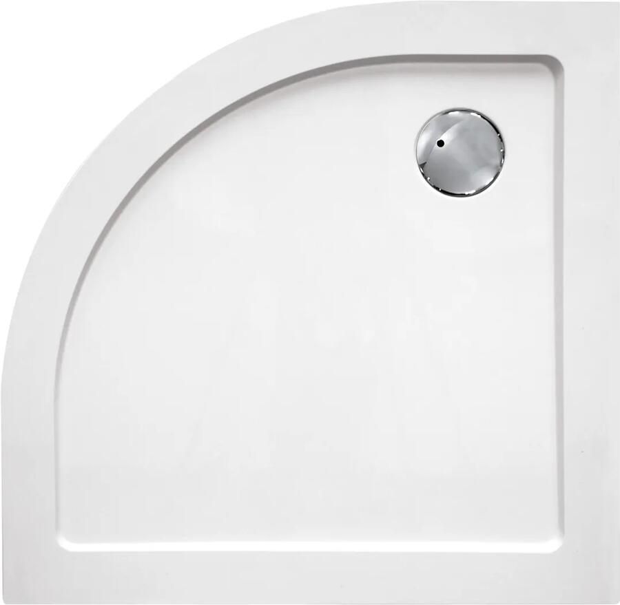 Haceka Belice Douchebak 90x90x4cm kwartrond composiet glans wit 1159035