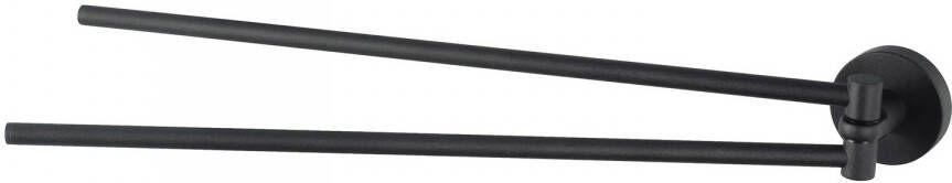 Haceka Kosmos Handdoekhouder 42cm dubbel draaibaar mat zwart 1208543
