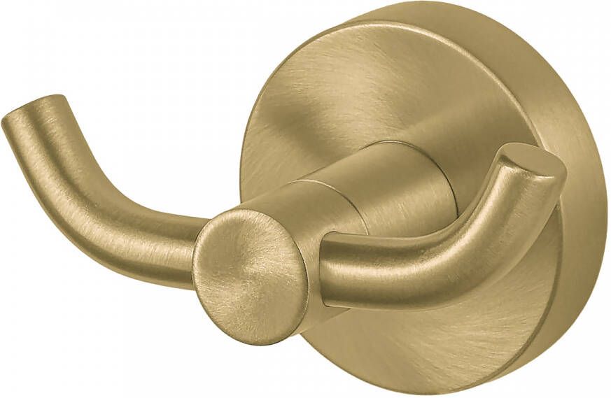 Haceka Kosmos Handdoekhaak dubbel geborsteld goud 2010970