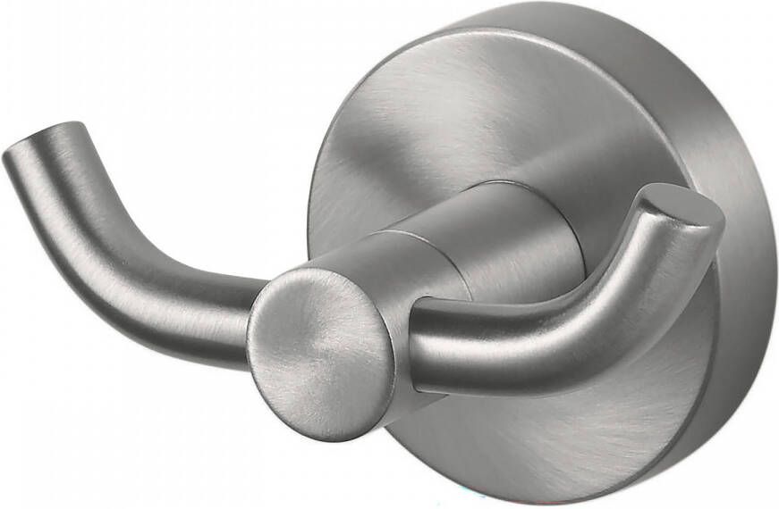 Haceka Kosmos Handdoekhaak rond dubbel geborsteld RVS 1208615