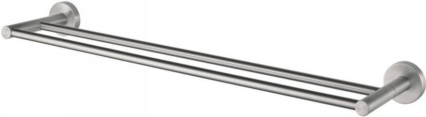 Haceka Kosmos Handdoekhouder 62cm dubbel geborsteld chroom 1208652