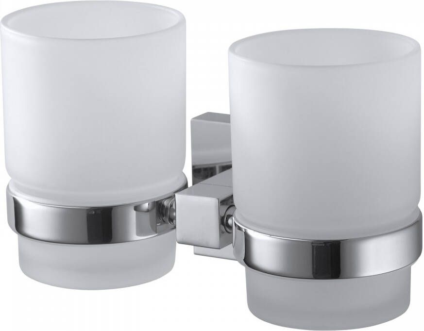 Haceka Mezzo Dubbele Bekerhouder 16 5x7 6x9 7 cm Chroom