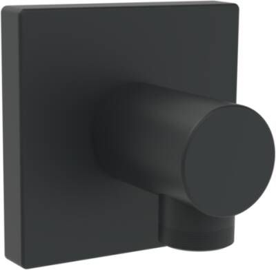 Hansa wandaansluitbocht 7.5x7.5cm zwart mat