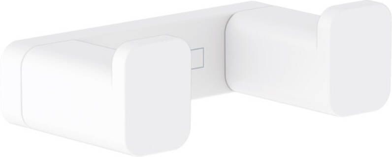 Hansgrohe AddStoris dubbele wandhaak 6 6x3 6x2 1cm mat wit