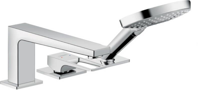 Hansgrohe Metropol 3-gats badrandcombinatie met beugelgreep chroom 74551000