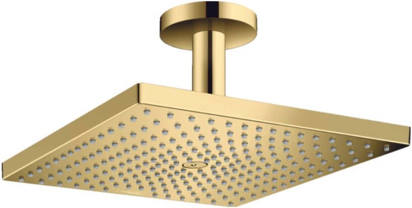 Hansgrohe Raindance E Square hoofddouche E300 1jet m. plafondbevestiging 15.8cm 30x30cm polished gold 26250990