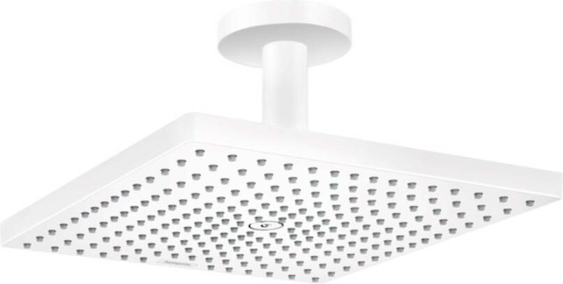 Hansgrohe Raindance E Square hoofddouche E300 1jet m. plafondbevestiging 15.8cm 30x30cm mat wit 26250700