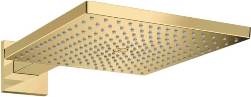 Hansgrohe Raindance E Square hoofddouche E300 1jet met douchearm 39cm 30x30cm polished gold 26238990