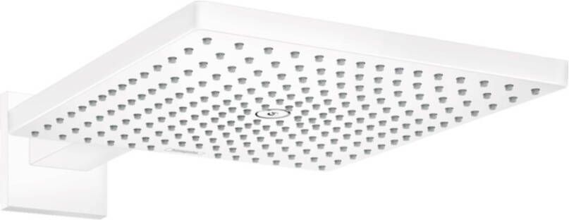 Hansgrohe Raindance E Square hoofddouche E300 1jet met douchearm 39cm 30x30cm mat wit 26238700