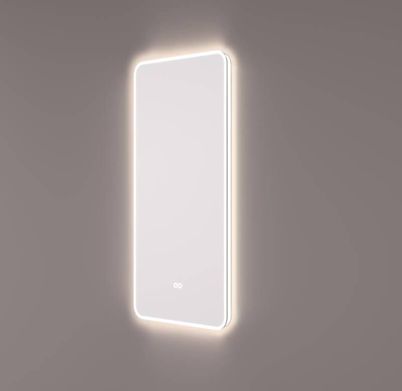 HIPP design 16001 rechthoekige spiegel 45x90cm met LED verlichting en spiegelverwarming