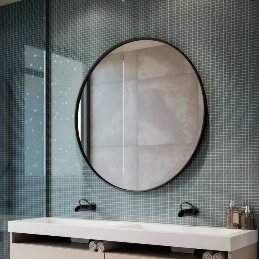 HIPP design 8200 ronde spiegel matzwart 120cm