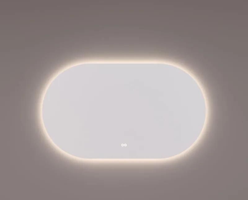 HIPP design 14700 ovaal rechte spiegel 160x70cm met LED en spiegelverwarming
