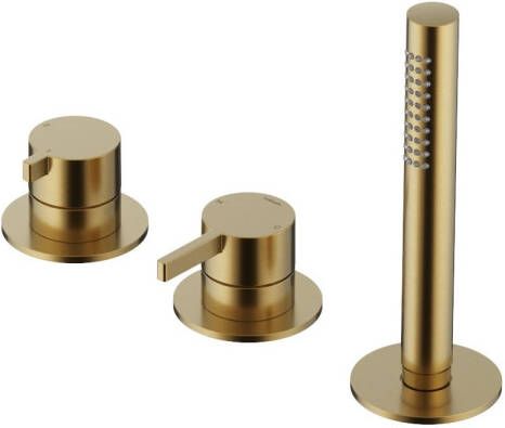 Hotbath Ace Badmengkraan Badrandcombinatie éénhendel 2-weg omstel handdouche Geborsteld Messing PVD AC075BBP