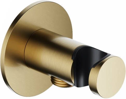 Hotbath Ace Wandsteun met uitlaat voor handdouche Geborsteld Messing PVD AC515BBP