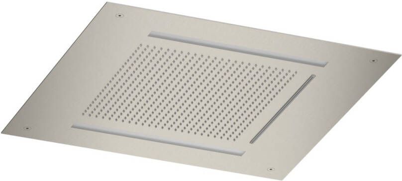 Hotbath Mate Hoofddouche vierkant 50x50cm waterval LED verlichting Geborsteld Nikkel AC146GN