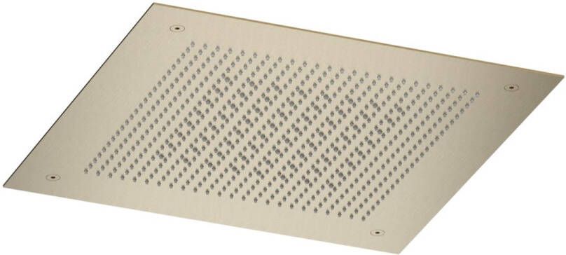 Hotbath Ace Hoofddouche inbouw vierkant 38x38cm PVD Geborsteld messing (goud) AC148BBP