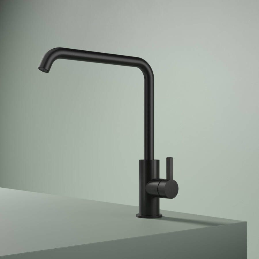 Hotbath Ace Keukenmengkraan opbouw draaibare uitloop zwart geborsteld PVD AC040MBP - Foto 2
