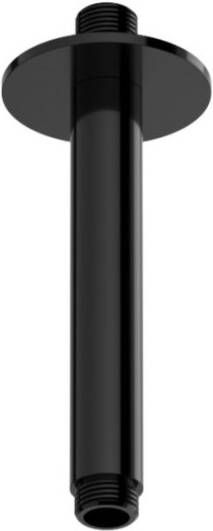 Hotbath ACE plafondbuis voor hoofddouche 15 cm gepolijst zwart PVD