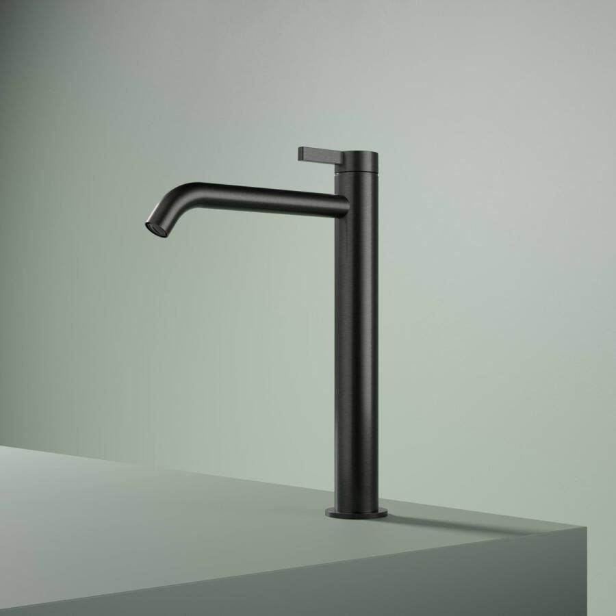 Hotbath Ace Wastafelmengkraan hoog opbouw zonder waste zwart geborsteld PVD AC003HMBP - Foto 2