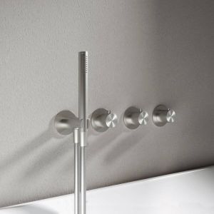 Hotbath Archie AR7071EXTIX afbouwdeel inbouw bad douche thermostaat 2 stopkranen zonder uitloop RVS316 RVS