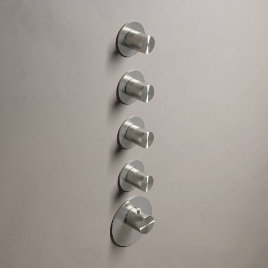 Hotbath Archie ARHF014 afbouwdeel voor inbouw thermostaat met 4 stopkranen RVS