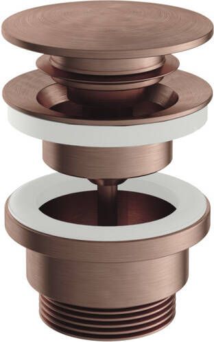 Hotbath Archie Klikwaste schroef rond geborsteld koper PVD AR710BCP