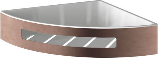 Hotbath Archie Design Douchekorf hoekmodel kunststofinzet geborsteld koper PVD ARA19BCP