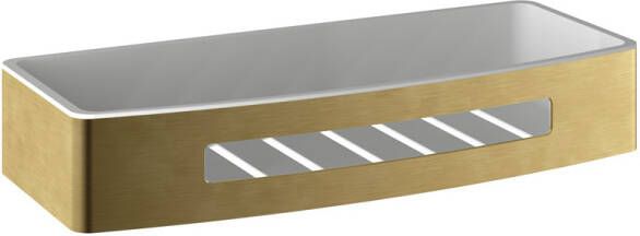 Hotbath Archie Design Douchekorf recht kunststofinzet geborsteld messing PVD ARA18BBP