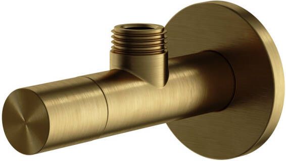 Hotbath Archie Hoekstopkraan rond met filter 1 2" BBP Geborsteld Messing PVD AR2002BBP