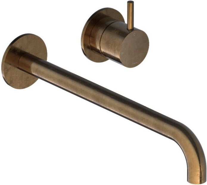 Hotbath Cobber Afbouwdeel voor wastafelkraan 25cm uitloop Living colours Verouderd Messing CB105EXT25AB - Foto 2