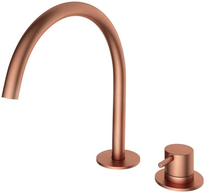 Hotbath Wastafel Mengkraan Cobber 2 Gats Geborsteld Koper Living Colours