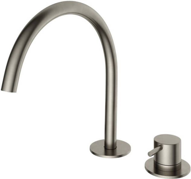 Hotbath Cobber Wastafelmengkraan 2 gats GN Geborsteld Nikkel CB023GN