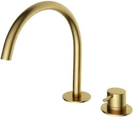 Hotbath Cobber Wastafelmengkraan 2 gats BB Geborsteld Messing CB023BB