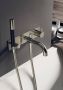 Hotbath Cobber afbouwdeel inbouw douche- badmengkraan met automatische omstelinrichting doucheslang en handdouche geborsteld nikkel - Thumbnail 2