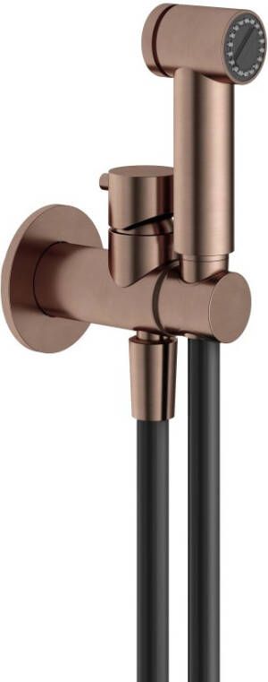 Hotbath Cobber Afbouwdeel voor Bidetkraan met doucheslang en houder Geborsteld koper PVD KHDS2EXTBCP
