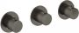 Hotbath Cobber afbouwdeel voor inbouwdouchethermostaat HBCB7067 met horizontale plaatsing verouderd ijzer - Thumbnail 2