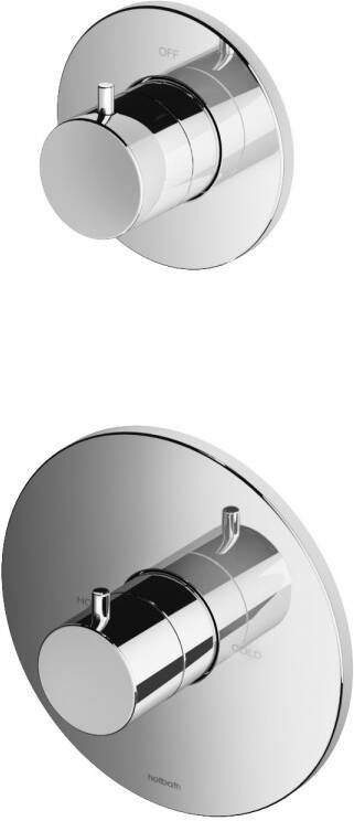 Hotbath Cobber B012EXT afbouwdeel voor inbouw thermostaat met 1 stopkraan chroom