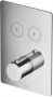 Hotbath Cobber afbouwdeel voor inbouwthermostaat met 3 pushbuttons geschikt voor verticale plaatsing geborsteld messing PVD - Thumbnail 2