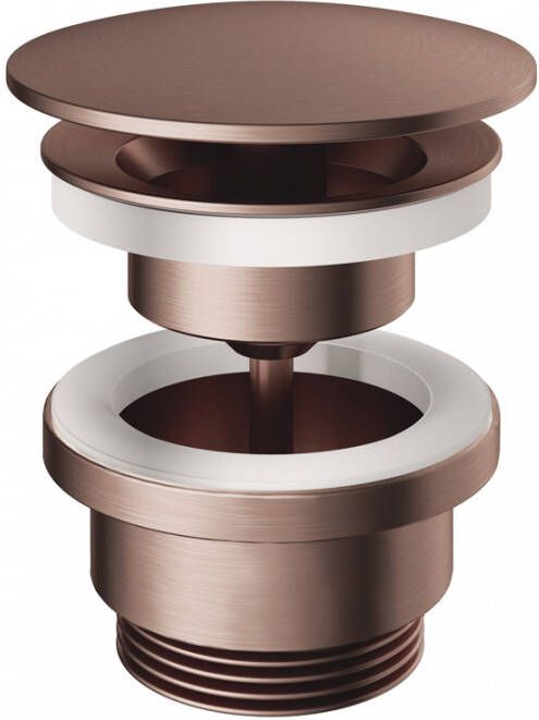 Hotbath Afvoerplug Cobber Always-Open met Schroef Rond Geborsteld Koper PVD - Foto 2