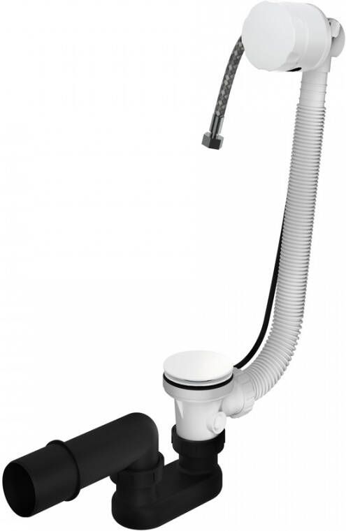 Hotbath Pal verlengde badoverloop met vulcombinatie wit mat P033WH - Foto 2