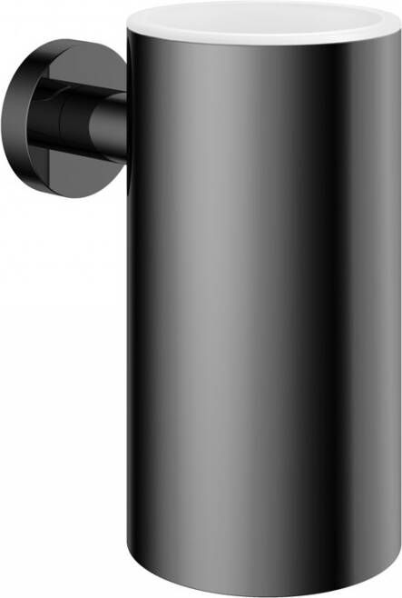 Douche Concurrent Bekerhouder Hotbath Cobber Wand Zwart Chroom
