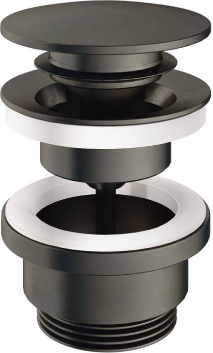 Hotbath Clickwaste Cobber Afvoerplug met Schroef Rond Verouderd IJzer