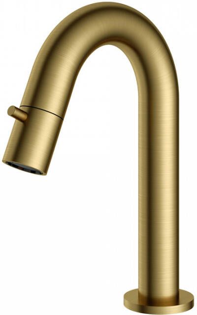 Hotbath Cobber Fonteinkraan opbouw u-uitloop 11.8cm PVD geborsteld messing U001BBP