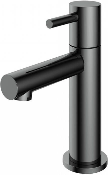 Hotbath Dude Fonteinkraan opbouw L-uitloop 8.5cm chroom zwart E001BK - Foto 2