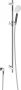 Hotbath Cobber glijstang 90cm met wandaansluitbocht 150cm doucheslang en ronde handdouche messing verouderd verweerd M308AB - Thumbnail 5